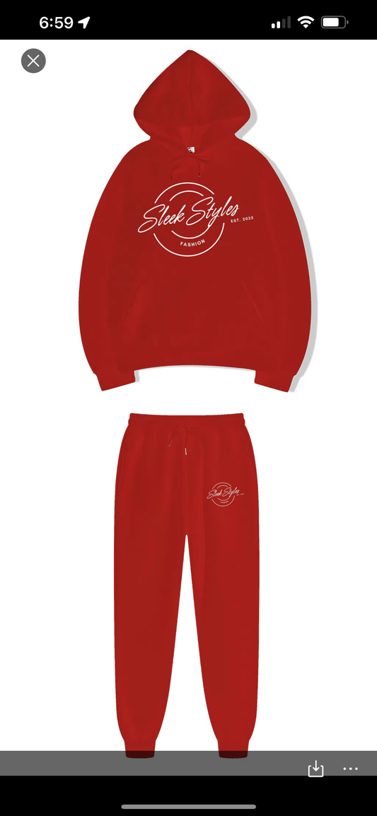 2 Piece Sweatsuit with Large Logo