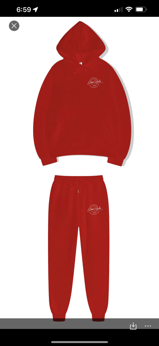 2 Piece Hoodie Sweatsuit with small Logo