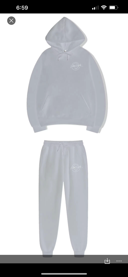 2 Piece Hoodie Sweatsuit with Small Logo