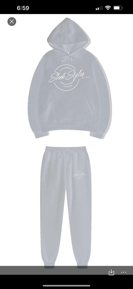 2 Piece Sweatsuit with Large Logo